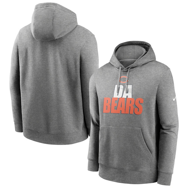 Men's Chicago Bears  Heathered Charcoal Fan Gear Local Club Pullover Hoodie